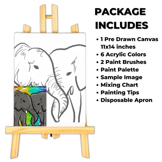 "Big Love" DIY Canvas Art Kit, Acrylic Paint Size 11x14 inch {2}