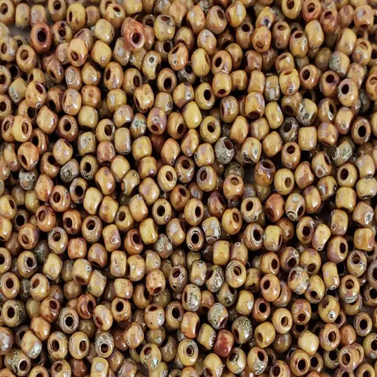 Opaque Brown Picasso Miyuki Seed Beads - Miyuki 4517 {1}