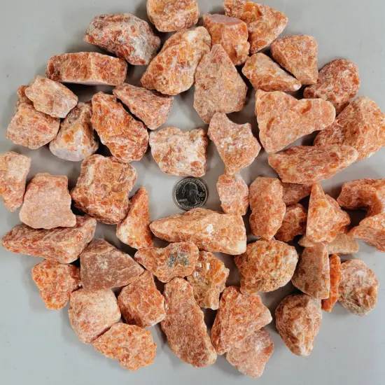 Orange Calcite Crystals - Rough Stones Bulk {3}