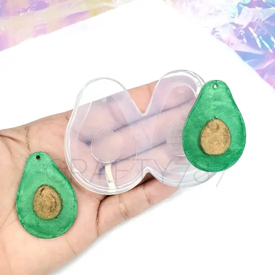 Avocado/Aguacate Dangle Earring Mold(C1) {1}
