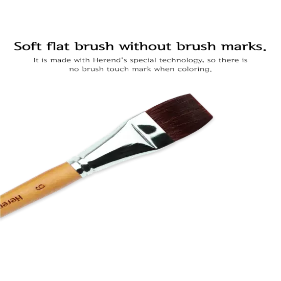 Herend Brush F-1000 Flat Brush (Squirrel) {2}