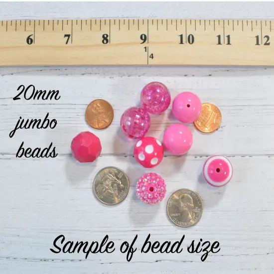 20mm Pastel Dream acrylic bubblegum bead mix {3}