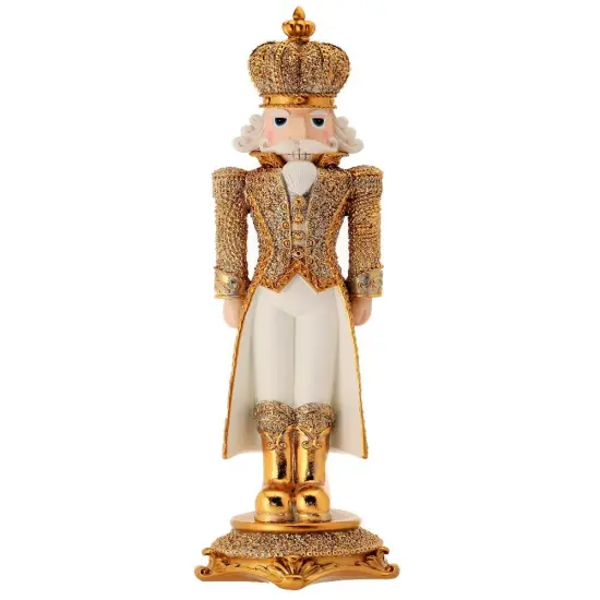 18" Resin Diamond Opulent Nutcracker &ndash; Luxurious Christmas Decoration {1}