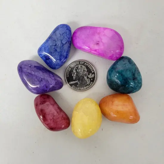 Crackled Quartz Crystals - Mixed Tumbled Stones Bulk {5}