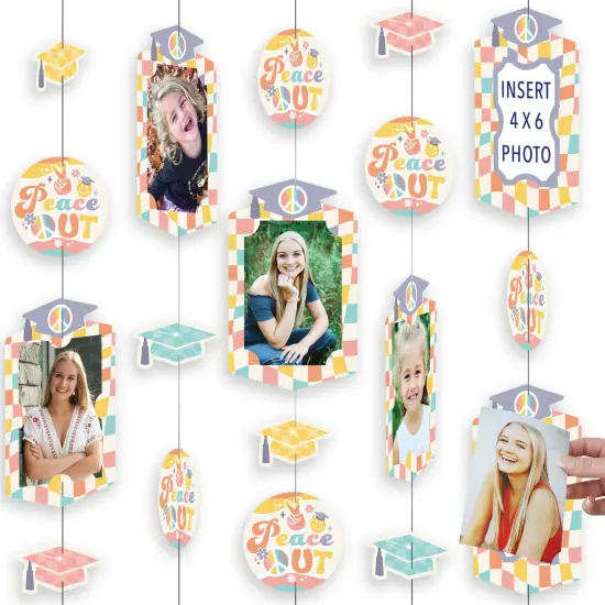 Big Dot of Happiness Groovy Graduation Party Vertical Photo Garland 35 Pieces {1}