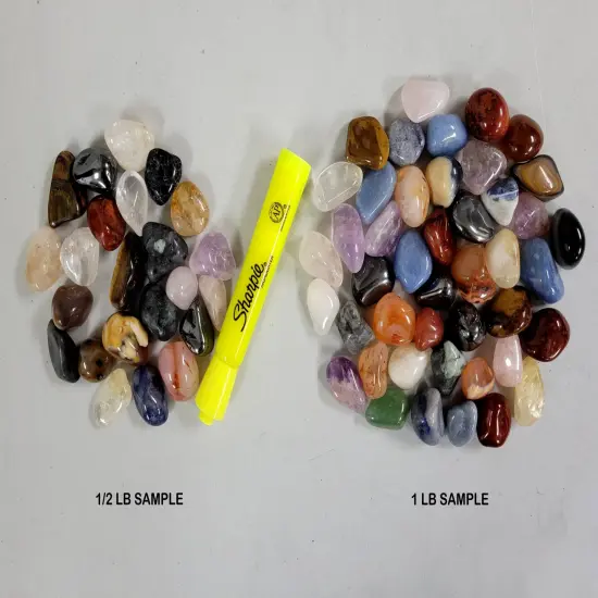 Mixed Tumbled Crystal Stones Bulk -Pendant Size 1/2" to 1" {3}