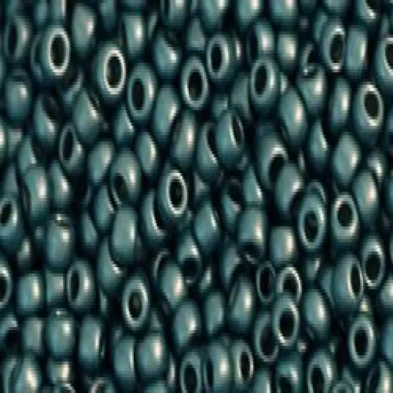Toho 11/0 Round Japanese Seed Bead, #519F, Higher Metallic Frost Teal Hematite {1}