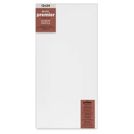 Blick Premier Stretched Cotton Canvas - Museum Profile, Splined, 12" x 24" {1}