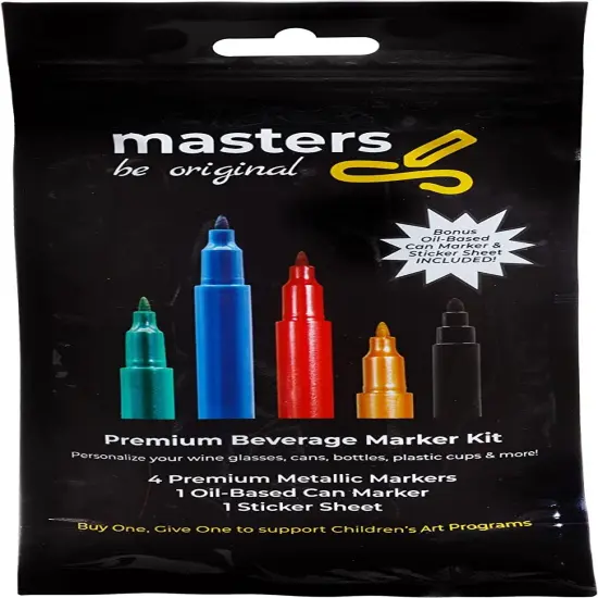 Master Markers Premium Beverage Marker Set-Assorted Colors {1}