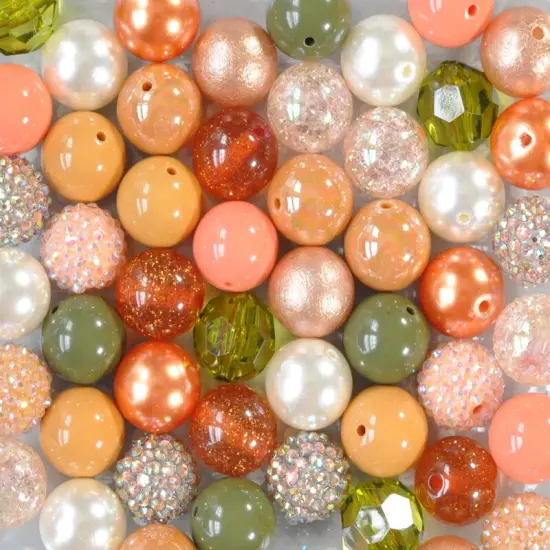 20mm Woodland Fairy acrylic bubblegum bead mix {1}