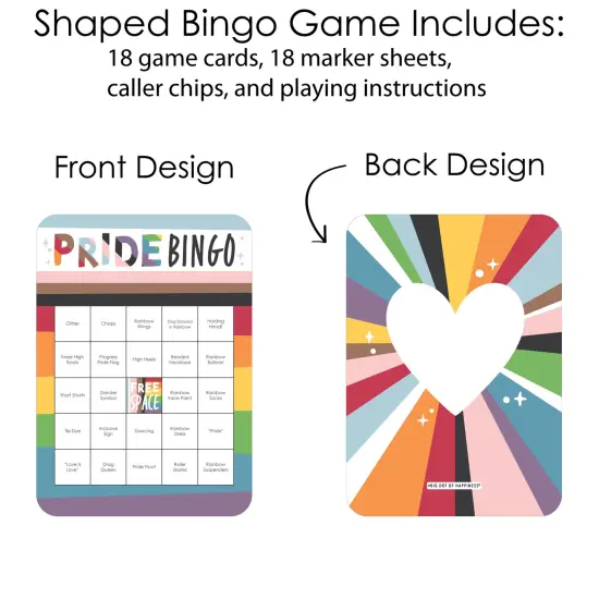 Big Dot of Happiness So Many Ways to Be Human - Bar Bingo Cards and Markers - Pride Party Bingo Game - Set of 18 {4}
