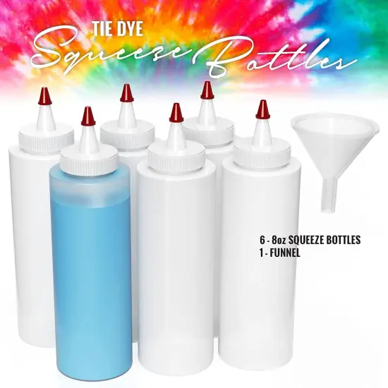 Pixiss Tie Dye Squeeze Bottles (8-Ounce) 6-Pack {2}