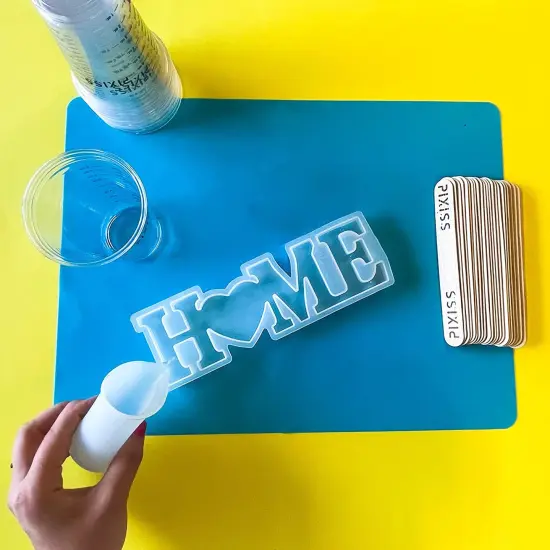 Pixiss Disposable Measuring Cups For Resin, Mixing Sticks and Craft Mat {5}