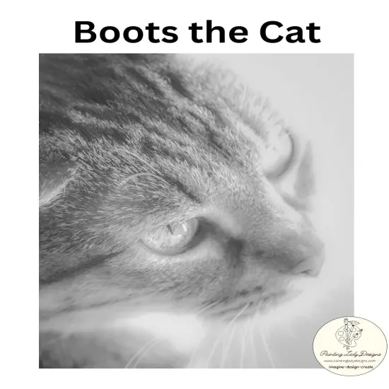 Bootsie the Cat - Paper for Decoupage Crafting and Multi Media Art {2}