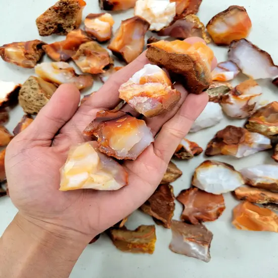 Carnelian Crystal Medium Chunks - Bulk Rough Stones {6}