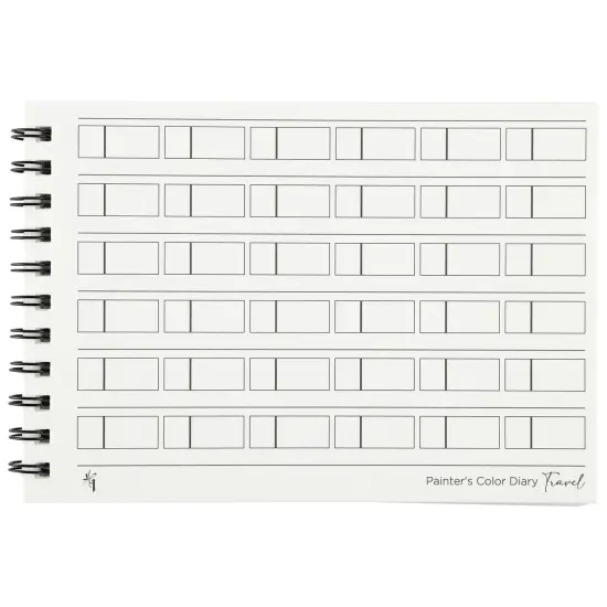 HG Art Concepts Travel Size Painters Color Diary 5 Pack - 6x8" Spiral-Bound Acid-Free Color Swatch Book with 10 Pages for Traveling Artists {4}