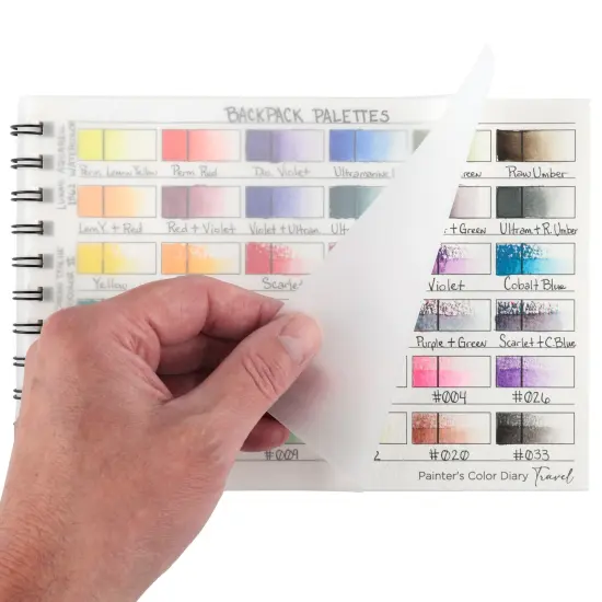 HG Art Concepts Travel Size Painters Color Diary 5 Pack - 6x8" Spiral-Bound Acid-Free Color Swatch Book with 10 Pages for Traveling Artists {3}