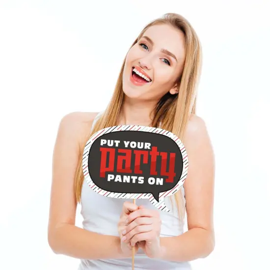 Big Dot of Happiness Funny Boy 18th Birthday - Eighteenth Birthday Party Photo Booth Props Kit - 10 Piece {4}