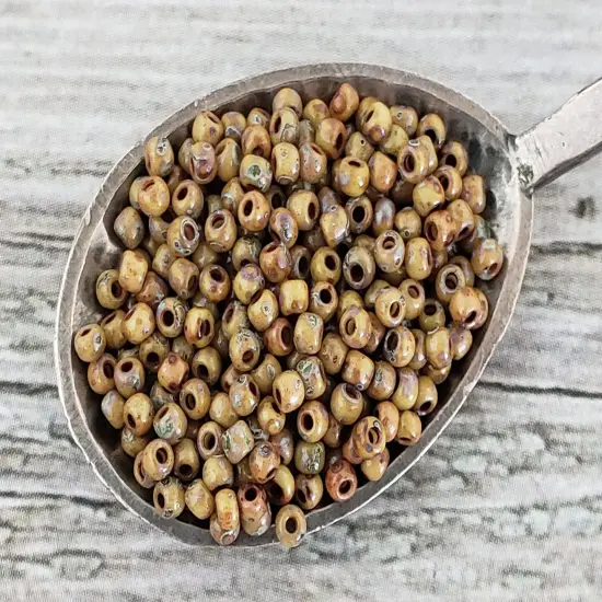 Opaque Brown Picasso Miyuki Seed Beads - Miyuki 4517 {2}