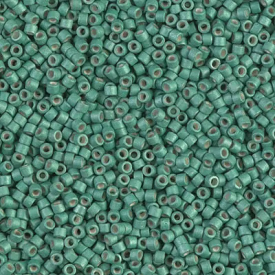 Miyuki Delica Bead 11/0 - DB1171 - Galvanized Matte Dark Mint {1}