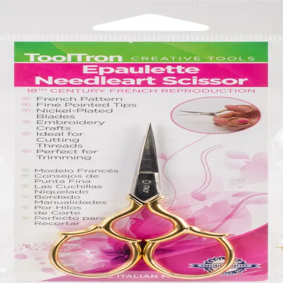 Tool Tron Epaulette Scissors 3.5"-Gold-Plated {1}