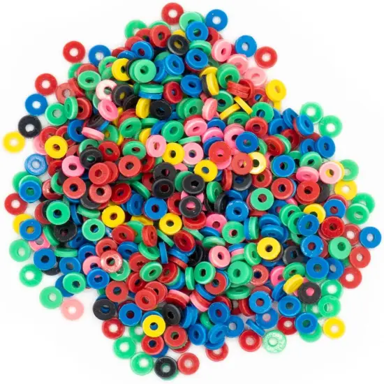 Heishi Beads 4mm Multicolor 3mm Black/White {4}