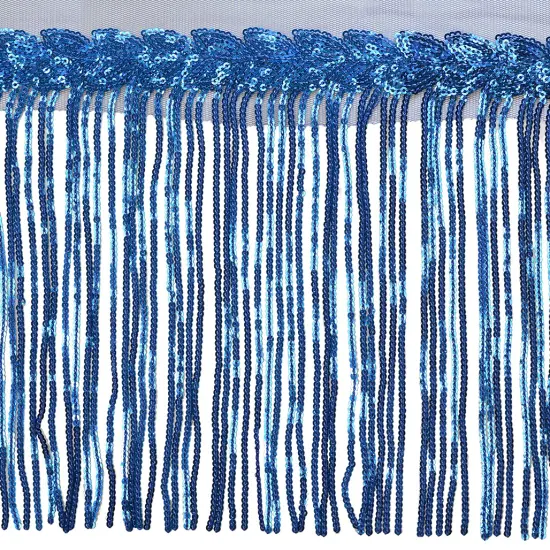 5 Yards of Blame Sequined Leaf Vine Fringe | 5 yard cut Royal Blue {1}