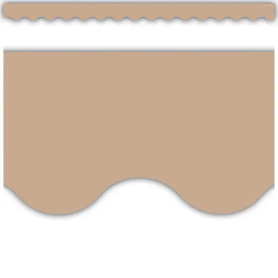 Light Brown Scalloped Border Trim, 35 Feet Per Pack, 6 Packs {2}