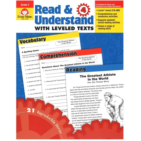 Read and Understand with Leveled Text Book, Grade 4 {1}