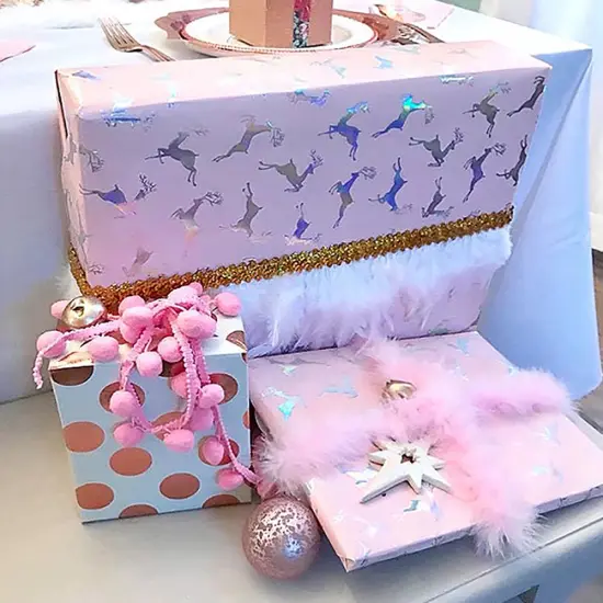 5 yards of 4 Row 1 1/2" Starlight Hologram Stretch Sequin Trim | 5 yard cut Gold {5}