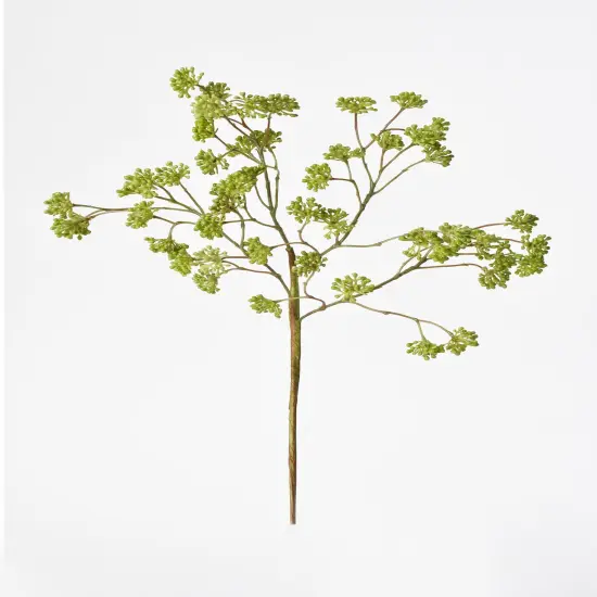 16" Faux Soft Green Sedum Berry Stem {2}