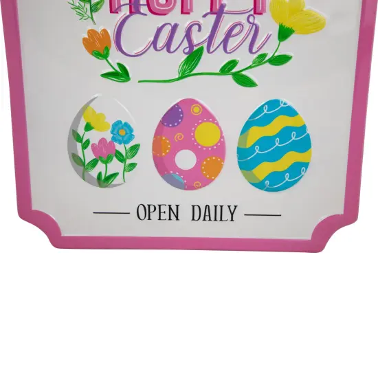 Northlight Hoppy Easter Open Daily Metal Wall Sign - 9.75" Multi {6}