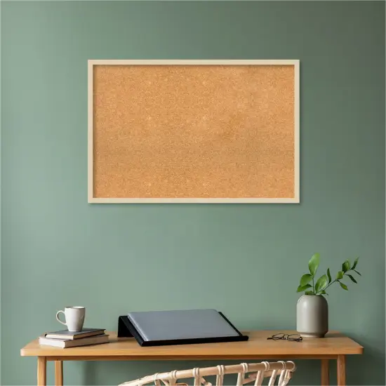 Svelte Wood Framed Corkboard, Natural Cork Svelte Natural {5}