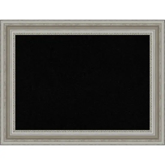Parlor Framed Corkboard, Black Cork Parlor Silver {7}