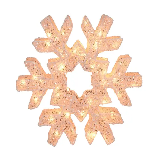 Northlight LED Lighted Snowflake Christmas Decoration – 24” – Clear Lights White {1}