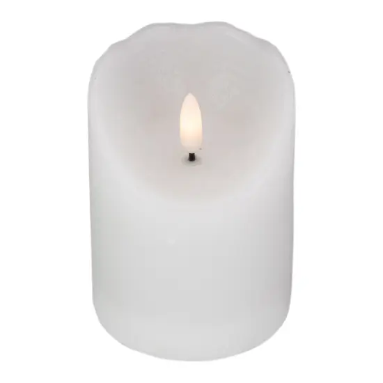 Northlight 4" LED White Flameless Battery Operated Wax Candle {4}