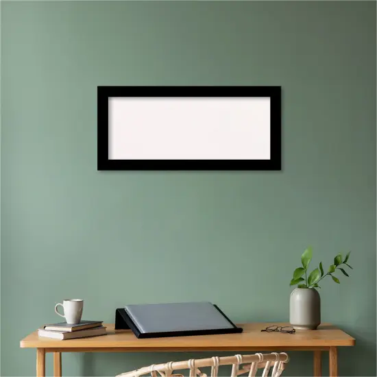 Brushed Framed Corkboard, White Cork Black {5}
