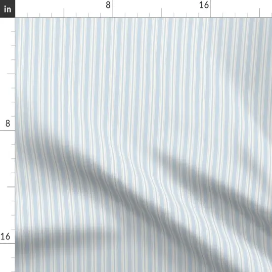 Various Fabrics by the Yard or Fat Quarter Farmhouse Stripe Ticking Stripes Cottagecore Classic Traditional Vertical Line Blue Custom Printed Fabric by Spoonflower {2}