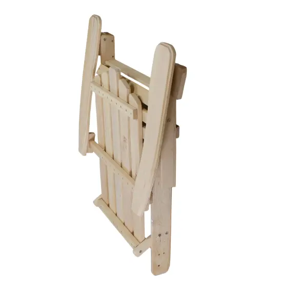 Northlight 36" Natural Brown Classic Folding Wooden Adirondack Chair {7}