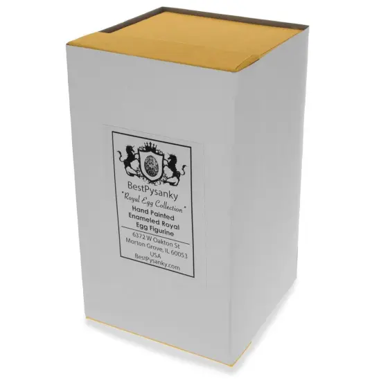 Red Enamel Jeweled Royal Inspired Imperial Metal Easter Egg 3.25 Inches {5}