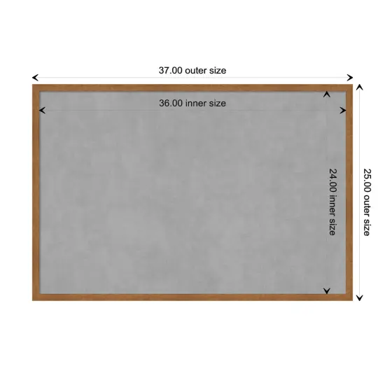 Carlisle Narrow Wood Framed Magnetic Board Carlisle Blonde {1}