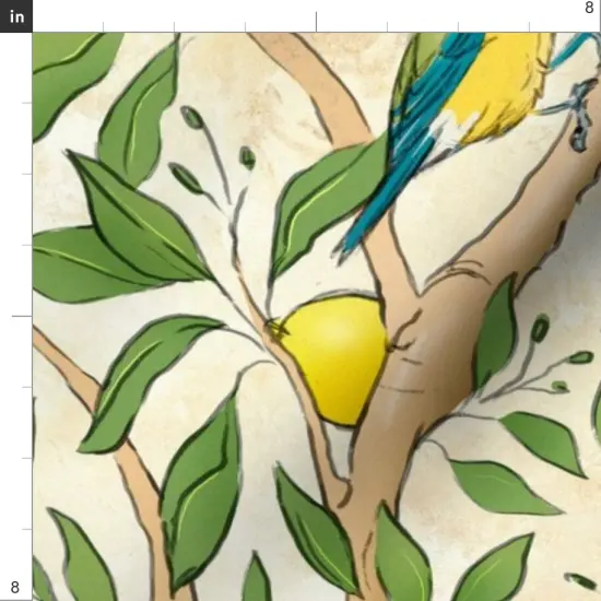 Various Fabrics by the Yard or Fat Quarter Nature Leaves Branches Tree Custom Printed Fabric by Spoonflower {4}