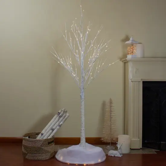 Northlight LED Lighted Christmas Birch Twig Tree Outdoor Decoration - 6' - Warm White Lights {3}