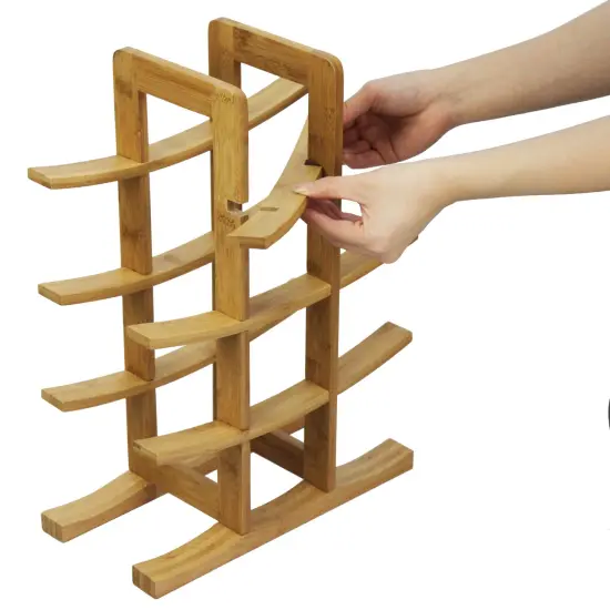 Oceanstar 12-Bottle Natural Bamboo Wine Rack Brown {7}