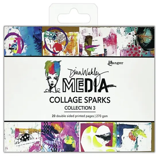 Dina Wakley Media Collage Sparks 6"X4" 20/Pkg-Collection 3 {1}