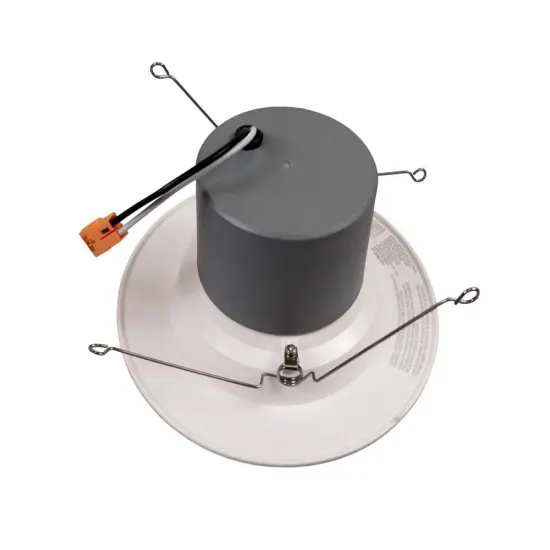 NICOR 5/6in. 878Lm LED Downlight in Black, 3000K Round Recessed Light {5}