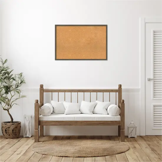 Svelte Wood Framed Corkboard, Natural Cork Svelte Clay Grey {6}