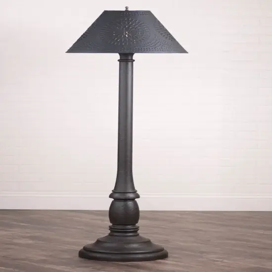 Brinton House Floor Lamp Americana Black w/shade {3}