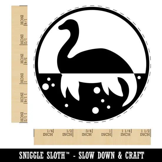 Nessie Loch Ness Monster Self-Inking Rubber Stamp for Stamping Crafting Planners Black {1}