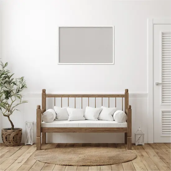 Morgan Wood Framed Corkboard, Grey Cork Morgan White Silver {6}